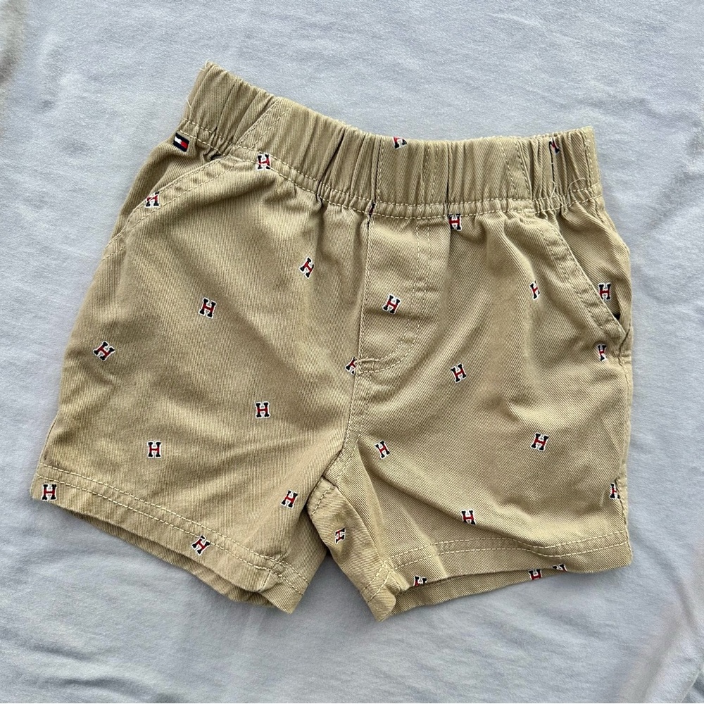 Tommy Hilfiger Beige Shorts with Iconic Logo